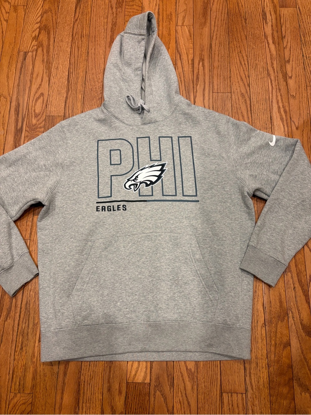 Nike Philadelphia Eagles Gray Pullover Hoodie Large